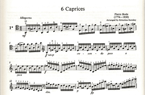 Rode, 6 Caprices, Cello
