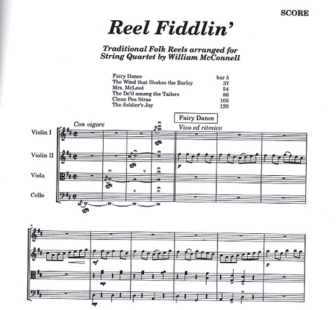 McConnell, William: Reel Fiddlin (string quartet)