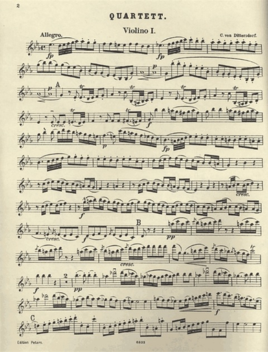 Dittersdorf, C.D. von: String Quartet in Eb Major