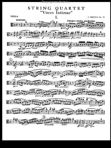 Sibelius, Jean: String Quartet Op.56-Voces intimae