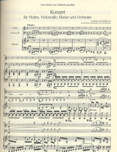 Beethoven, L. van: Trio in C major from the Triple Concerto Op. 56 (violin, cello & piano)