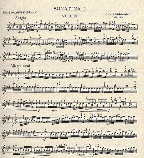 Telemann, G.P. (Kaufman): Six Sonatinas (violin & piano)