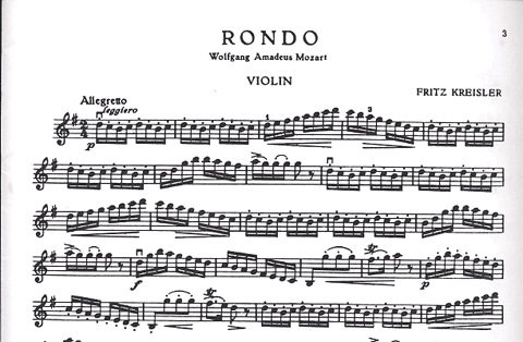 Kreisler/Mozart: Rondo in G (violin & piano) FISCHER