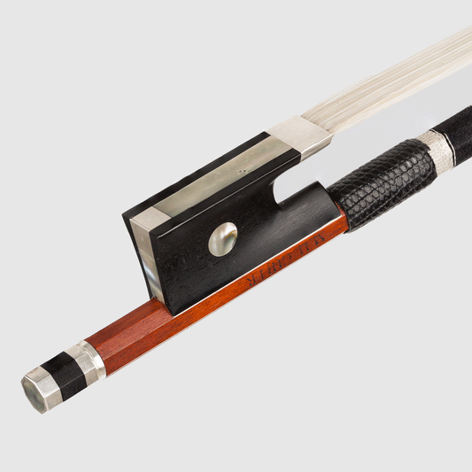 M.U. GÜLER silver violin bow, round Pernambuco stick, 62.3 grams | Metzler Violins