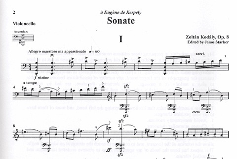 Kodaly (Starker): Sonata, Op.8 (cello) LudwigMasters