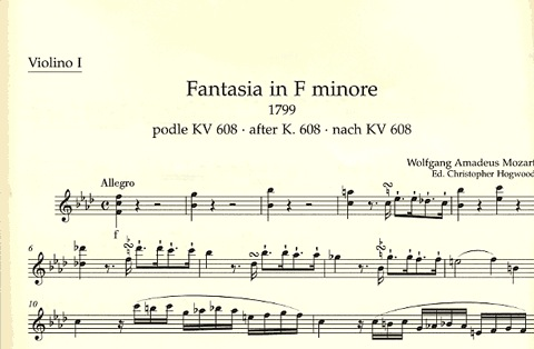 Mozart, W.A.: Fantasia in F minor after the Organ Piece KV608 (String Quartet) Barenreiter
