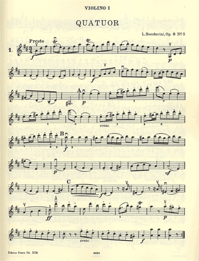 Boccherini, Luigi: 9 Selected String Quartets