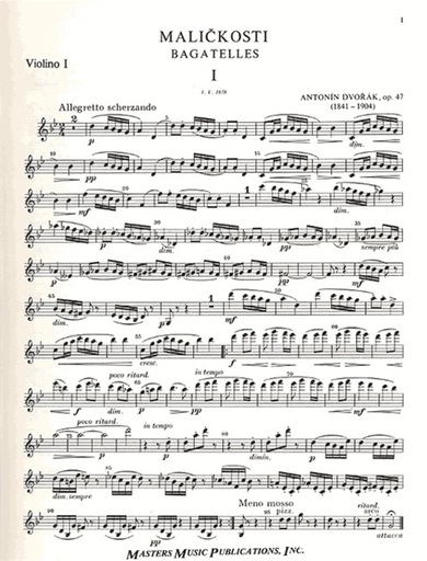 Dvorak, Antonin: Bagatelles Op.47 (2 violins, cello & piano)