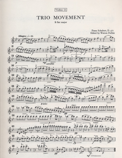 Schubert, Franz: Trio Movement in Bb D471 (violin, viola, cello)