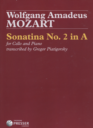 Mozart (Piatigorsky): Sonatina #2 in A (cello & piano) custom print