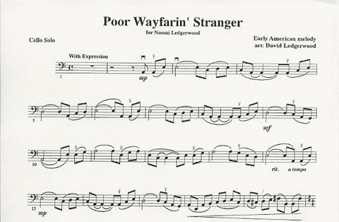 Ledgerwood, D.R.: Poor Wayfarin' Stranger (Cello & Piano)