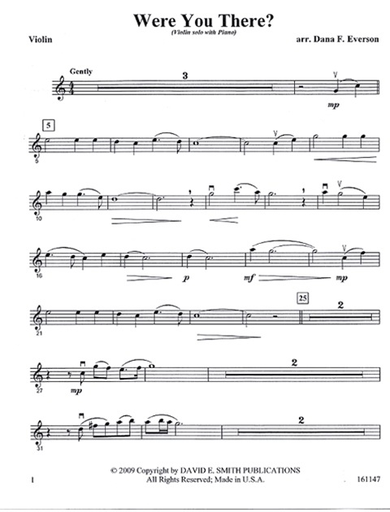 Everson, D.F.: Were You There? (violin & piano)