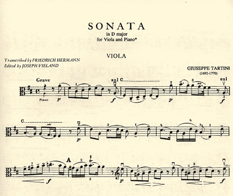 Tartini, Giuseppe: Sonata in D major (viola & piano)