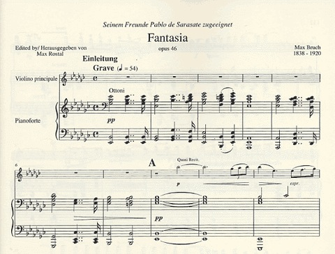 Bruch, Max (Rostal): Scottish Fantasy Op.46 (violin & piano)