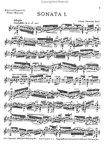 Bach, J.S. (Herrmann): Sonatas & Partitas (violin solo) Schirmer