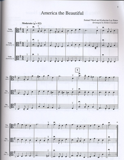Gardner, Robert: American Patriotic Tunes for String Ensemble (3 violas)