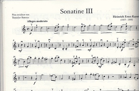 Kayser, H.E.: Four Very Easy Sonatinas Op.35 (cello & piano)