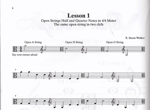 Stuen-Walker: Treble Clef for Violists (viola) Summy-Birchard Inc.