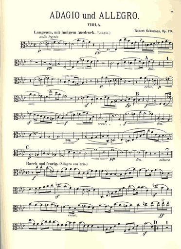 Schumann, Robert: Adagio & Allegro Op.70 (viola OR cello OR violin & piano)