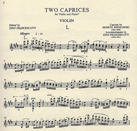 Wieniawski, H. (Francescatti): Two Etude Caprices Op.18 #4,5 (violin & piano) IMC