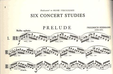 Hermann, Friedrich: Six Concert Studies, Op. 18 (viola)