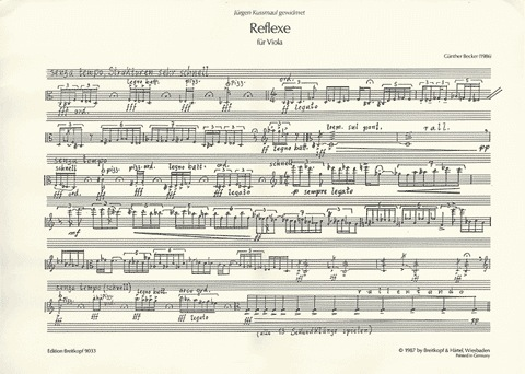 Becker, Gunther: Reflexe (viola)