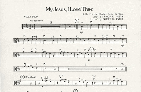 Smith, D.E.: My Jesus I Love Thee (Viola & Piano)