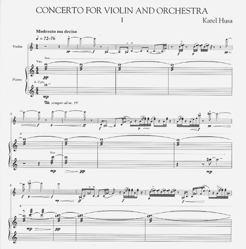 Husa, Karel: Concerto (violin & piano)