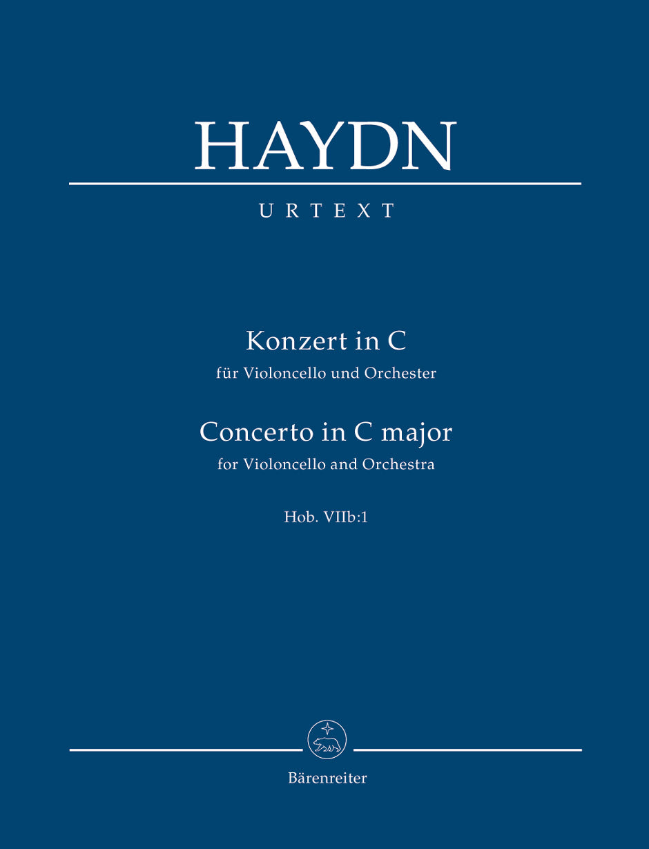 Haydn, Joseph (Gerlach): Concerto for Violoncello and Orchestra in C major, Hob.VIIb:1 (Study score) Barenreiter Urtext