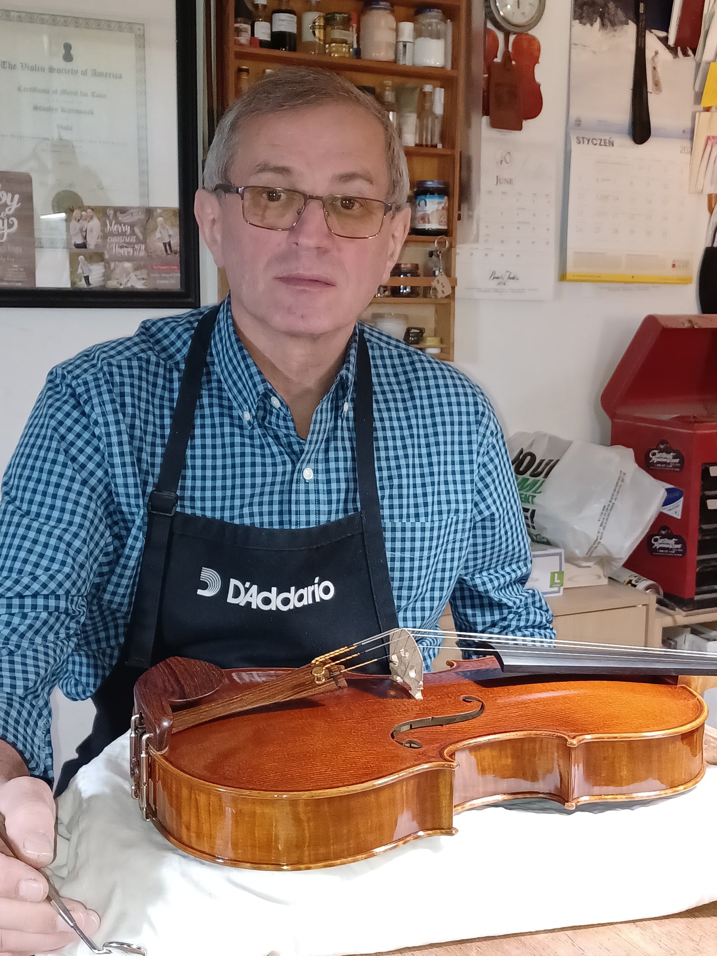 Stanley Kiernoziak 15 3/4" viola, one-piece back, Chicago, IL, 2025 | Metzler Violins