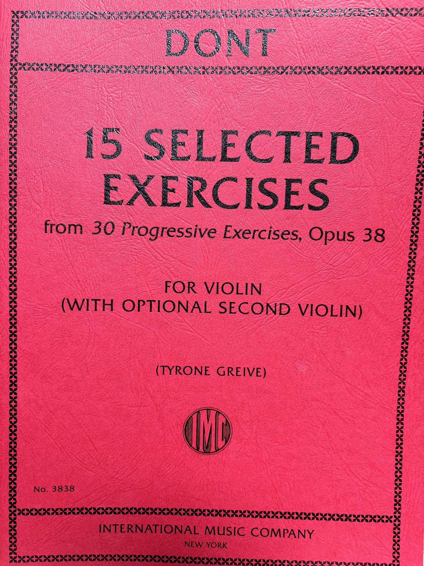 Dont (Grieve): 15 Selected Exercises. op 38 (violin) IMC | Metzler Violins