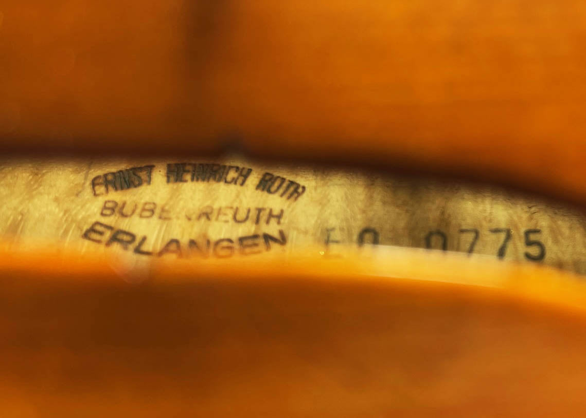Ernst Heinrich Roth violin, 1982, Bubenreuth / Erlangen, GERMANY, s/n EO 0775