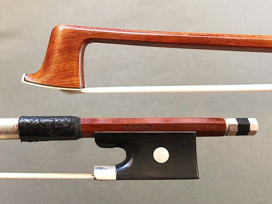 K. Müller octagonal Pernambuco violin bow ebony/nickel, GERMANY 62.9g
