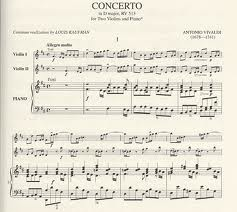 Vivaldi, Antonio: Concerto in D RV 513 (2 violins & piano)