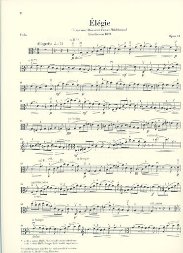 Glazunov, A. (Rahmer/Zimmermann/Schilde, ed.): Elegy, Op.44, urtext (viola & piano)