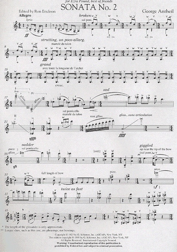Antheil, George: Sonata #2 for Violin & Piano