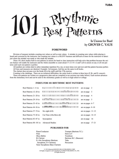 Yaus, G: 101 Rhythmic Rest Patterns (bass)