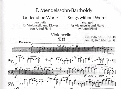 Mendelssohn, F.: Song Without Words Vol.2 (cello & piano)