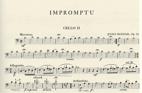 Klengel, Julius: Impromptu Op.30 (4 cellos)