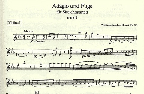 Mozart, W.A.: Adagio and Fugue in c minor, KV 546 (string quartet)