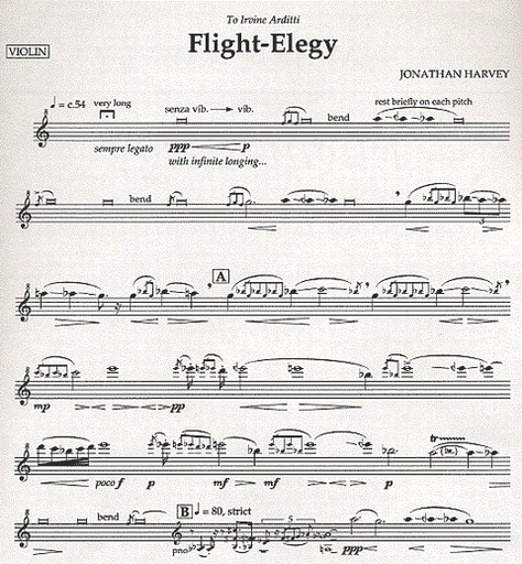 Harvey, Jonathan: Flight-Elegy (violin & piano)