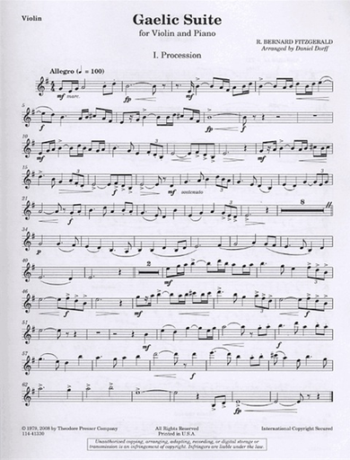 Fitzgerald, R. Bernard (Dorf): Gaelic Suite (violin & piano)