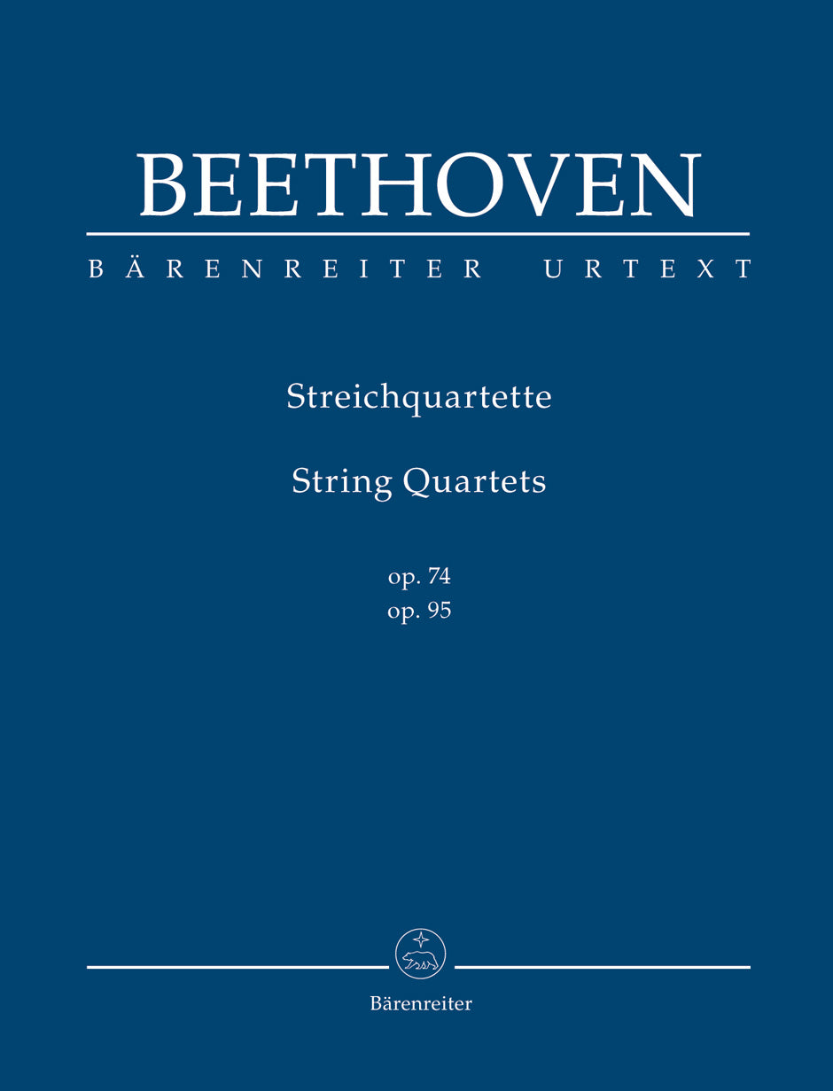 Beethoven (Del Mar): String Quartets, Op. 74 & 95, Urtext (study score) Barenreiter