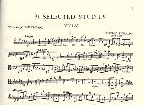 Fiorillo, F. (Vieland): 31 Selected Studies (Viola) IMC
