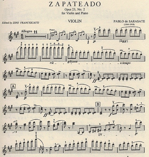 Sarasate, Pablo de (Francescatti): Zapateado Op.23 No.2 (violin & piano)