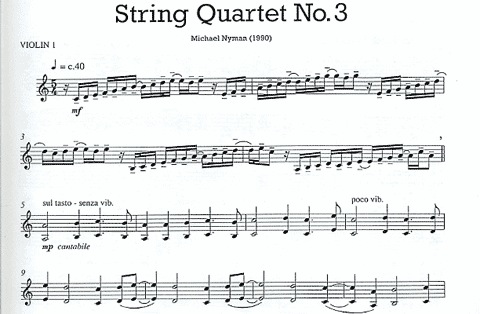 Nyman, Michael: String Quartet No. 3