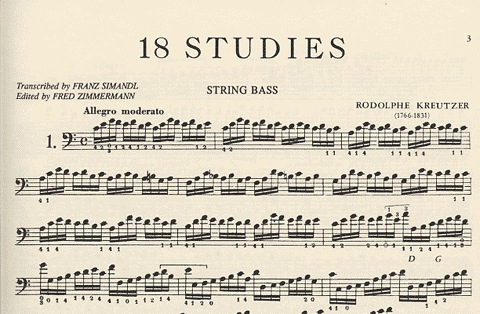 Kreutzer, R. (Simandl-Zimmerman): 18 Studies (bass)