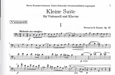 Busoni, Ferruccio: Kleine Suite Op.23 (cello & piano)