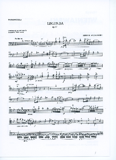 Wieniawski, H.: Legende Op.17 (cello & piano)