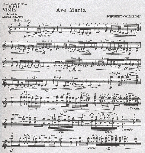 Schubert, Franz (Heifetz): Ave Maria (violin & piano)